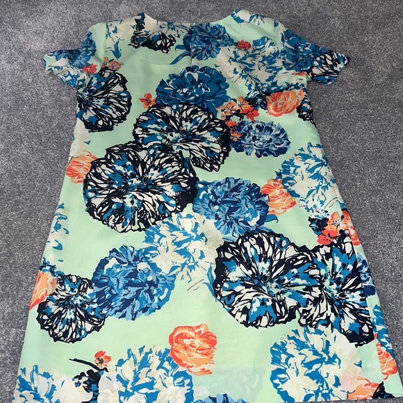 🌸EUC Jcrew Silk🌸 Mint Floral Mini dress. This is GORGEOUS! Size 8. - Picture 6 of 6